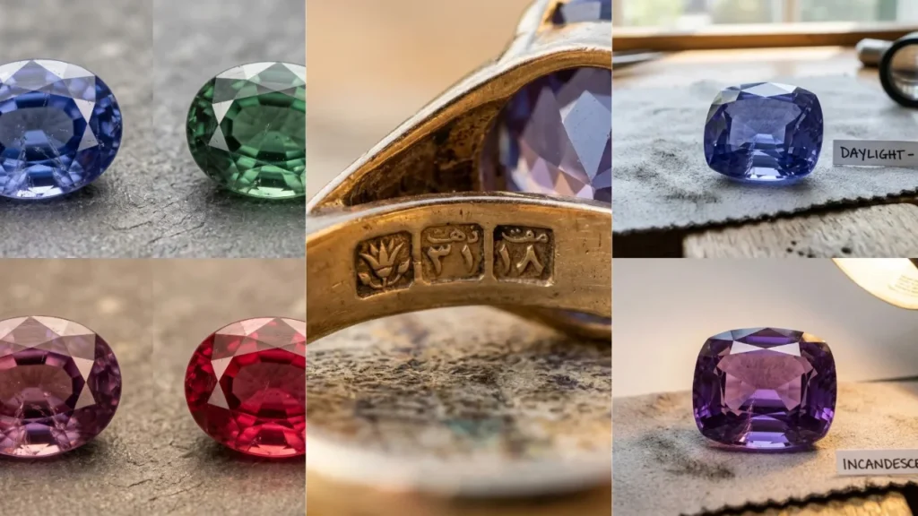 Color change sapphire