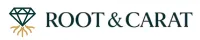 Root & Carat logo featuring a dark green diamond with golden roots.